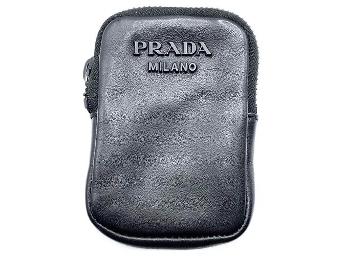 Borsa a spalla in pelle Prada nera Nero - vista 7