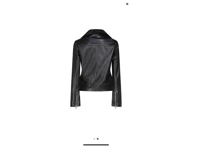 Autre Marque Olivieri Lederjacke Schwarz - Ansicht 3