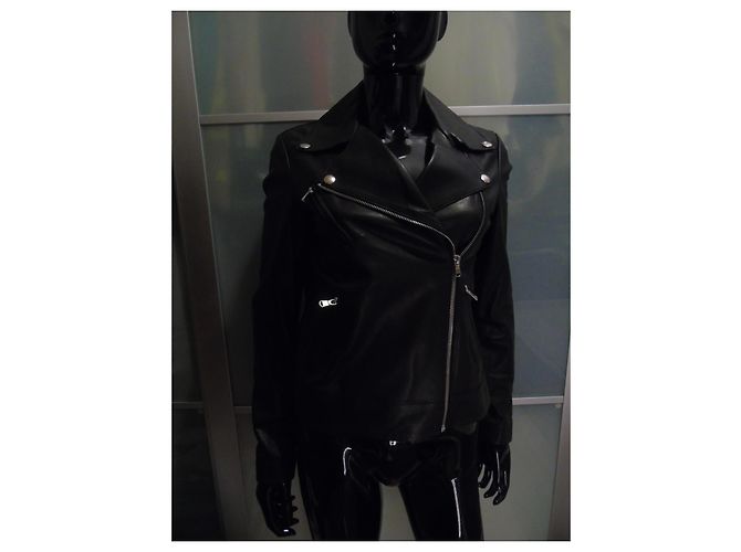 Autre Marque Olivieri Lederjacke Schwarz - Ansicht 4