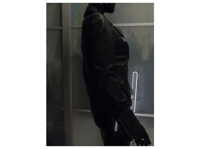 Autre Marque Olivieri Lederjacke Schwarz - Ansicht 5