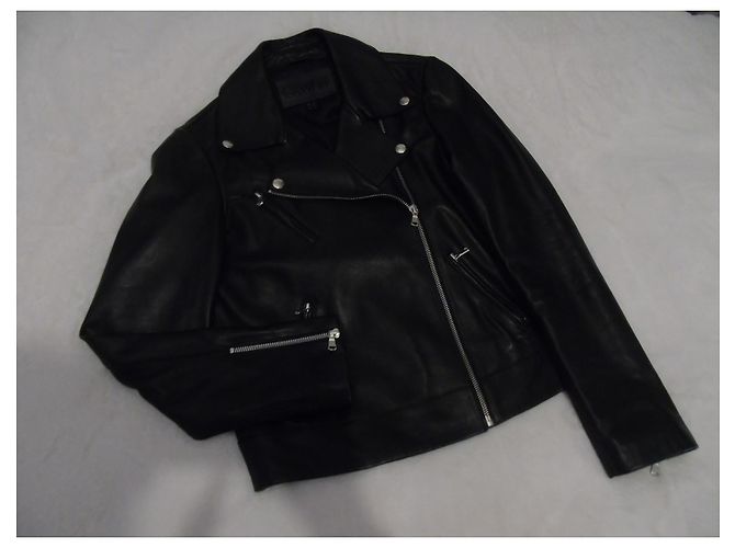 Autre Marque Olivieri Lederjacke Schwarz - Ansicht 6