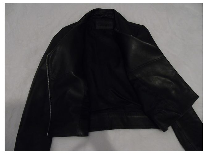Autre Marque Olivieri Lederjacke Schwarz - Ansicht 9