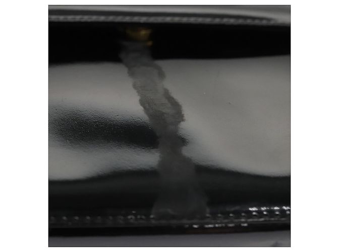 Borsa a Spalla Salvatore Ferragamo in Pelle Verniciata Nera e Oro Auth 92696 Nero D'oro - vista 10