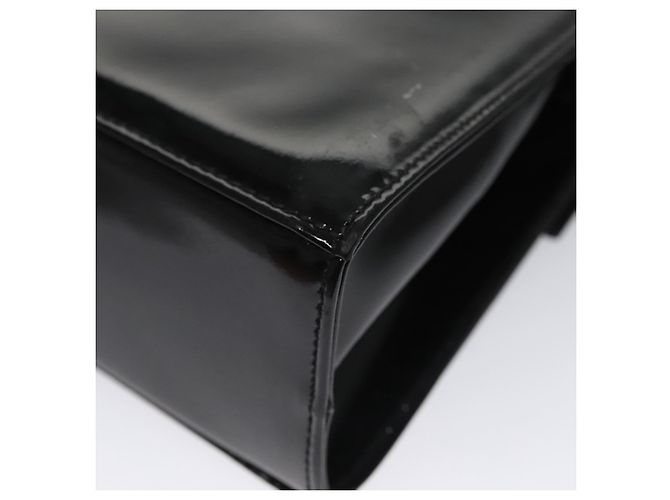Borsa a Spalla Salvatore Ferragamo in Pelle Verniciata Nera e Oro Auth 92696 Nero D'oro - vista 16