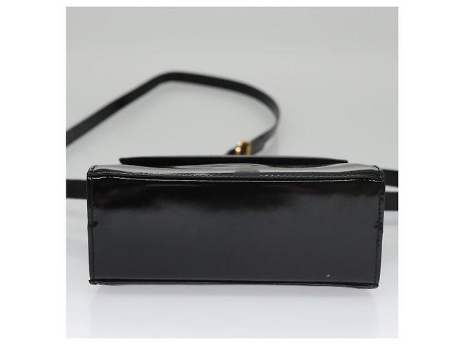 Borsa a Spalla Salvatore Ferragamo in Pelle Verniciata Nera e Oro Auth 92696 Nero D'oro - vista 5