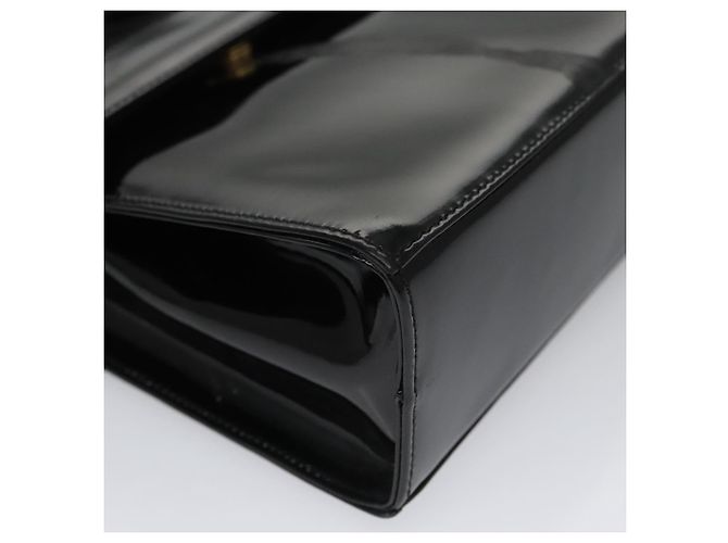 Borsa a Spalla Salvatore Ferragamo in Pelle Verniciata Nera e Oro Auth 92696 Nero D'oro - vista 9