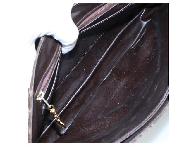 Céline Borsa a mano CELINE C Sulky in tela marrone Auth 97779 - vista 11