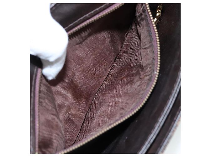 Céline Borsa a mano CELINE C Sulky in tela marrone Auth 97779 - vista 12