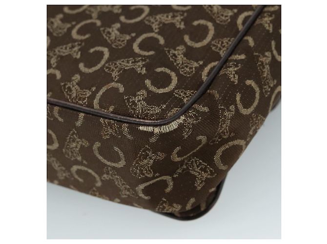 Céline Borsa a mano CELINE C Sulky in tela marrone Auth 97779 - vista 15