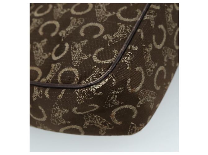 Céline Borsa a mano CELINE C Sulky in tela marrone Auth 97779 - vista 16