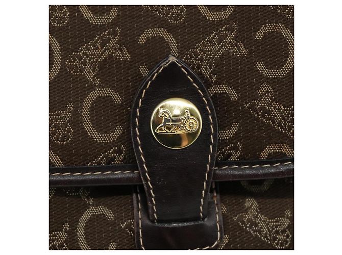 Céline Borsa a mano CELINE C Sulky in tela marrone Auth 97779 - vista 17