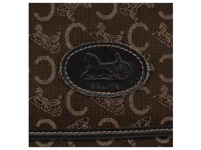 Céline Borsa a mano CELINE C Sulky in tela marrone Auth 97779 - vista 18