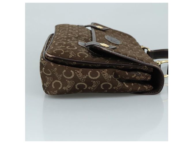 Céline Borsa a mano CELINE C Sulky in tela marrone Auth 97779 - vista 3