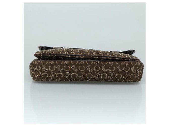 Céline Borsa a mano CELINE C Sulky in tela marrone Auth 97779 - vista 5