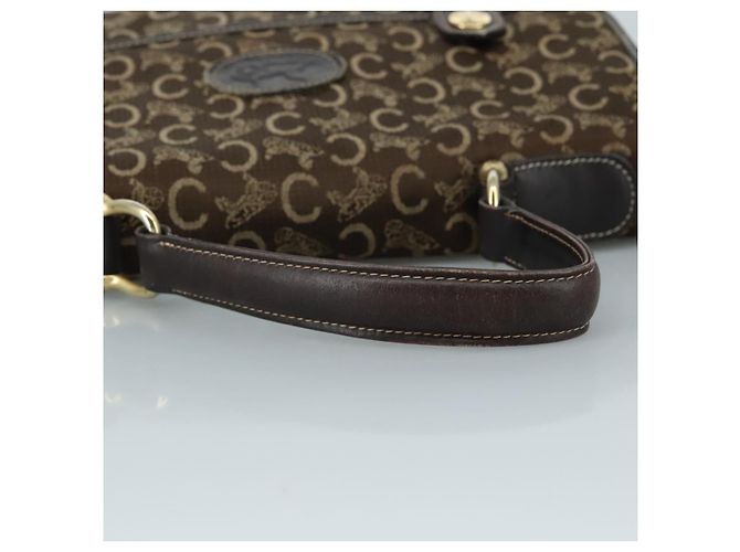 Céline Borsa a mano CELINE C Sulky in tela marrone Auth 97779 - vista 7