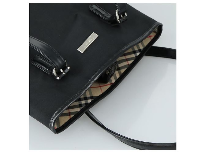 Autre Marque Borsa tote in nylon nera Burberrys Blue Label Auth bs21183 Nero - vista 6