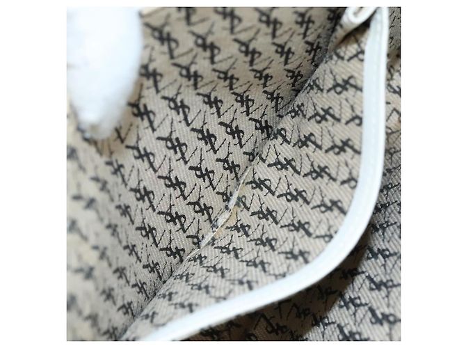 Borsa Clutch in pelle bianca SAINT LAURENT Auth bs21008 Bianco - vista 12