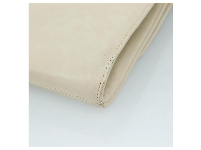 Borsa Clutch in pelle bianca SAINT LAURENT Auth bs21008 Bianco - vista 15