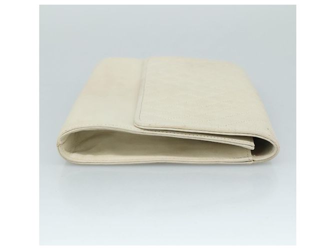 Borsa Clutch in pelle bianca SAINT LAURENT Auth bs21008 Bianco - vista 3