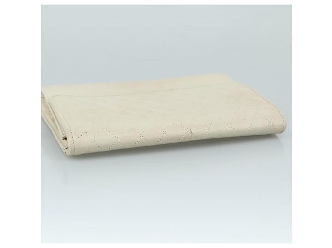 Borsa Clutch in pelle bianca SAINT LAURENT Auth bs21008 Bianco - vista 5