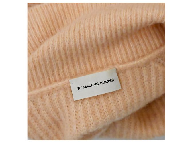 Pull surdimensionné en tricot côtelé doux By Malene Birger en rose saumon taille S - vue 10