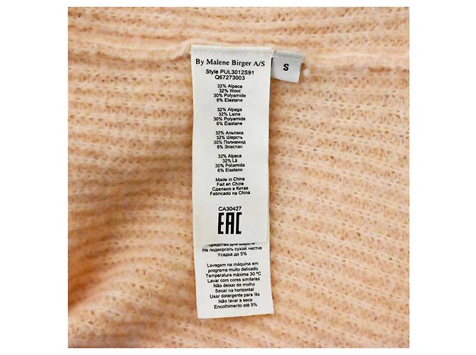 Pull surdimensionné en tricot côtelé doux By Malene Birger en rose saumon taille S - vue 11