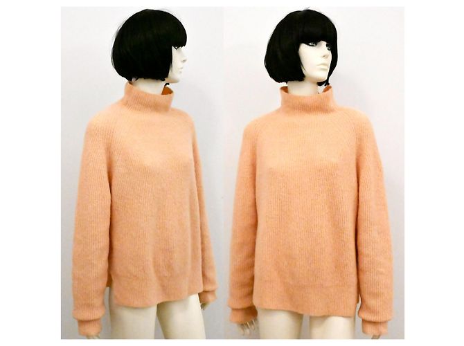 Pull surdimensionné en tricot côtelé doux By Malene Birger en rose saumon taille S - vue 4