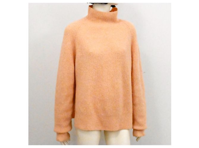 Pull surdimensionné en tricot côtelé doux By Malene Birger en rose saumon taille S - vue 5