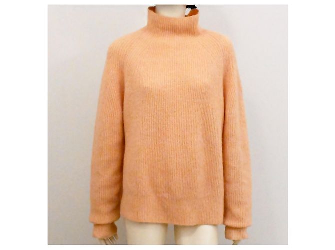 Pull surdimensionné en tricot côtelé doux By Malene Birger en rose saumon taille S - vue 6
