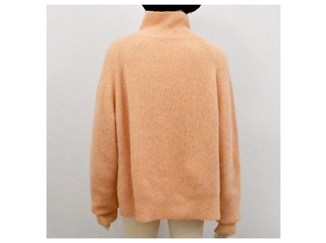 Pull surdimensionné en tricot côtelé doux By Malene Birger en rose saumon taille S - vue 7