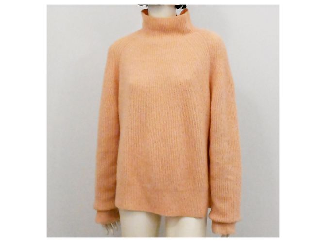 Pull surdimensionné en tricot côtelé doux By Malene Birger en rose saumon taille S - vue 8