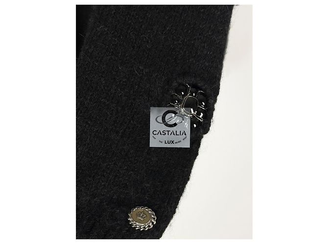 Chanel Cashmere-Pullover mit Gripoix-Detail für 5K$ Schwarz - Ansicht 11