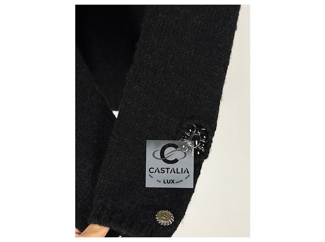 Chanel Cashmere-Pullover mit Gripoix-Detail für 5K$ Schwarz - Ansicht 13