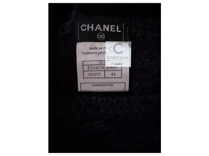 Chanel Cashmere-Pullover mit Gripoix-Detail für 5K$ Schwarz - Ansicht 15