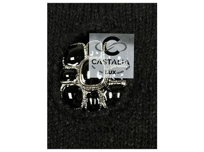 Chanel Cashmere-Pullover mit Gripoix-Detail für 5K$ Schwarz - Ansicht 7