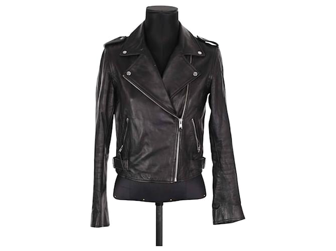 S Zane Black leather jacket ref 1959388 Joli Closet