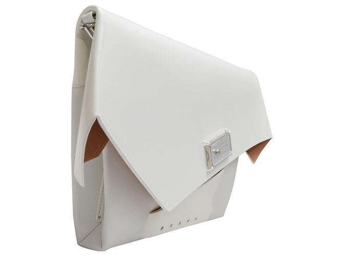 MAISON MARTIN MARGIELA Borse T. Pelle Bianco - vista 3