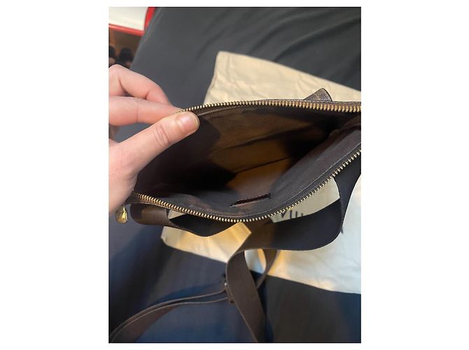 Louis Vuitton Melville Damier Borsa a Spalla Marrone Marrone chiaro Marrone scuro - vista 13