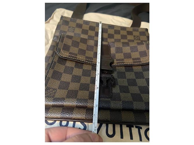 Louis Vuitton Melville Damier Borsa a Spalla Marrone Marrone chiaro Marrone scuro - vista 16