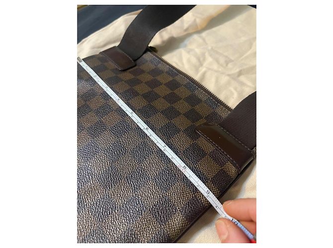 Louis Vuitton Melville Damier Borsa a Spalla Marrone Marrone chiaro Marrone scuro - vista 17