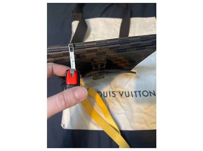Louis Vuitton Melville Damier Borsa a Spalla Marrone Marrone chiaro Marrone scuro - vista 18