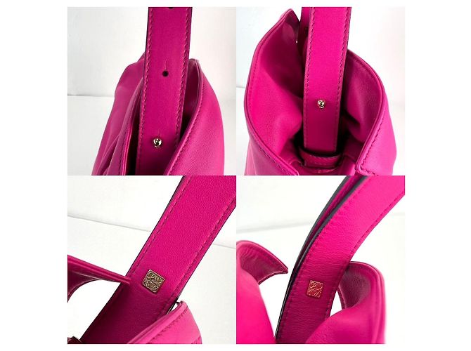 Borsa a Spalla Loewe Nappa Pink Flamenco Medium Knot Marrone - vista 3