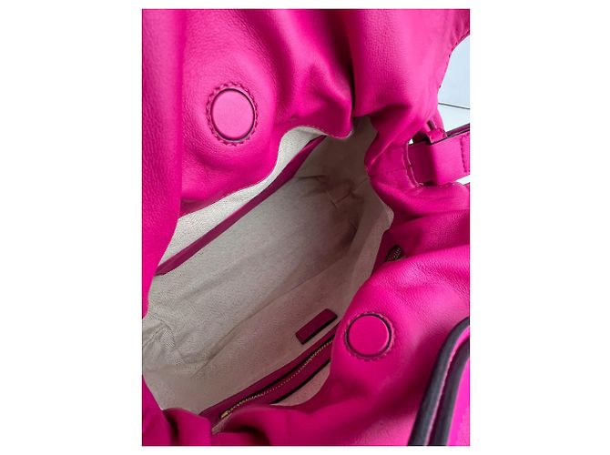 Borsa a Spalla Loewe Nappa Pink Flamenco Medium Knot Marrone - vista 4