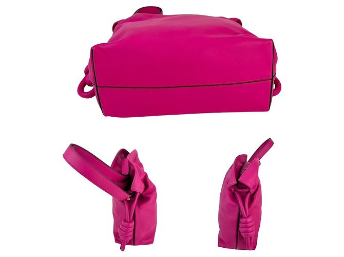 Borsa a Spalla Loewe Nappa Pink Flamenco Medium Knot Marrone - vista 6