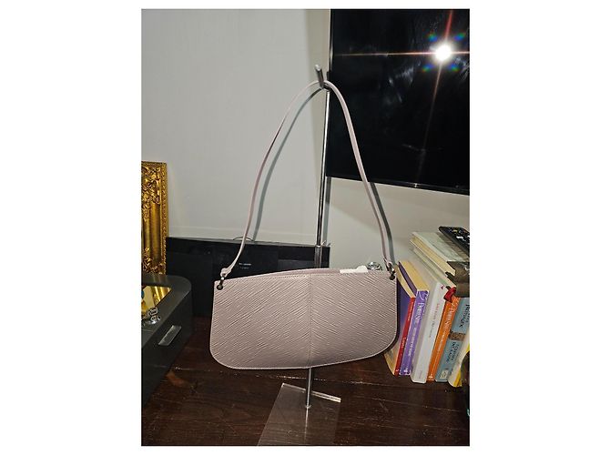 Louis Vuitton Epi Pochette Demi Lune M52622 Grigio Lilla Pelle Porpora - vista 2