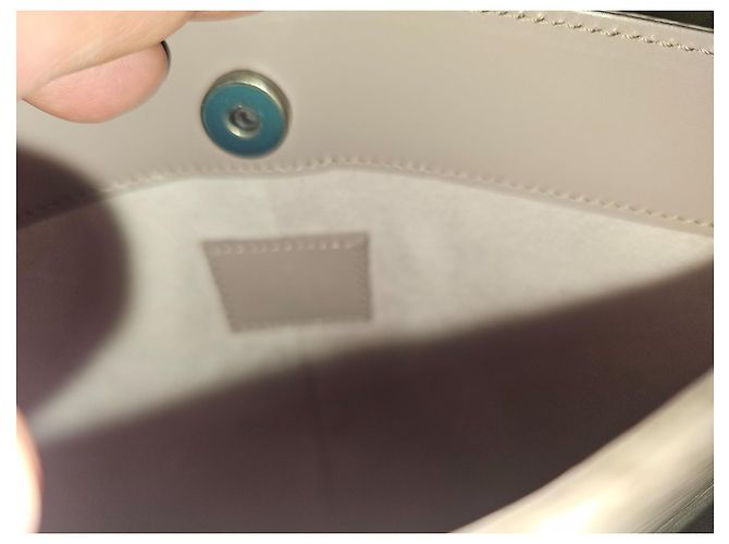 Louis Vuitton Epi Pochette Demi Lune M52622 Grigio Lilla Pelle Porpora - vista 5