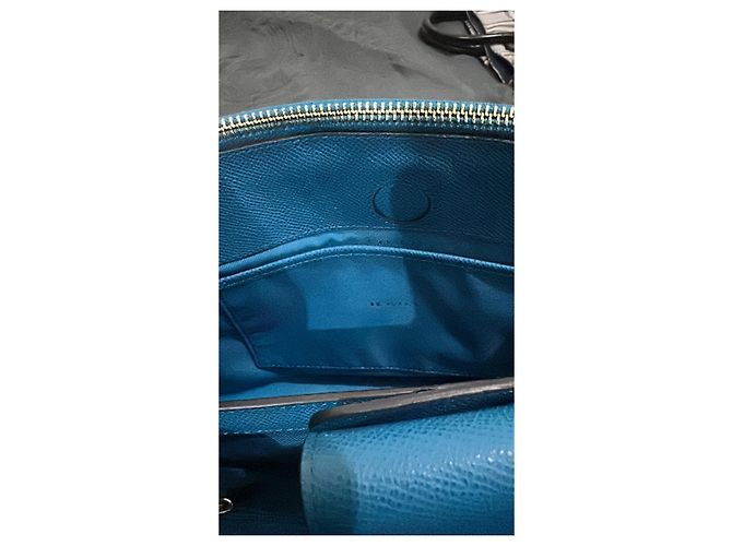 Borsa a mano Coach Stanton Carryall in pelle blu - vista 12