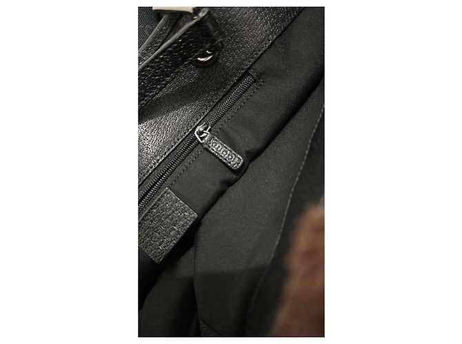 Ophidia Borsa tote Gucci Eclipse nera e blu scuro in tela e pelle Nero - vista 8