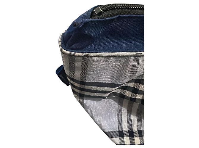 Brook Borsa Burberry Nova Check Blue Label Grigia Grigio - vista 4