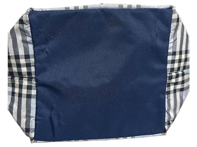 Brook Borsa Burberry Nova Check Blue Label Grigia Grigio - vista 6
